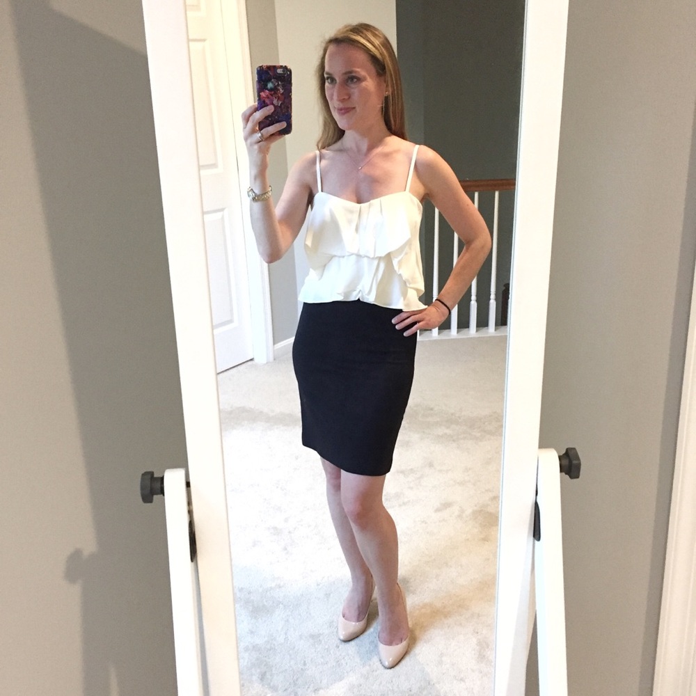 **SOLD** BCBG MaxAzria Black White Silk Dress - Picture 5 of 8